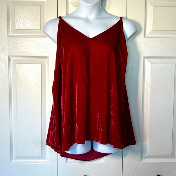 Torrid burgundy red v-neck swing cami with adjustable straps women’s size 3XL - Picture 4 of 15